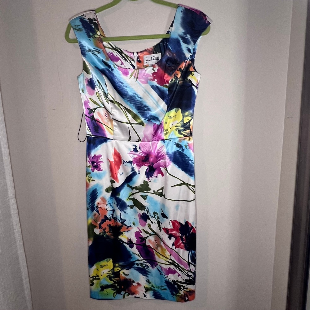 Joseph Ribkoff Floral Print‎ Dress Sleeveless Party Cocktail Size 6
